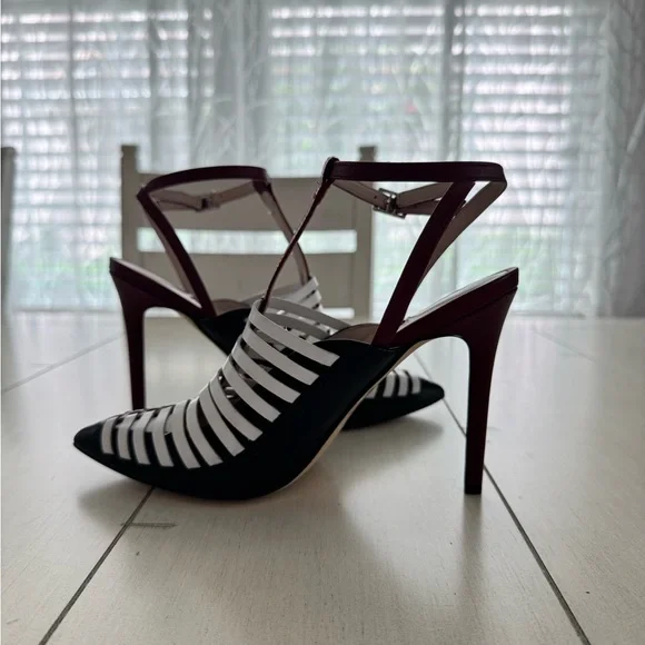 Nine West Black and White Stiletto Heels - Picture 9 of 14
